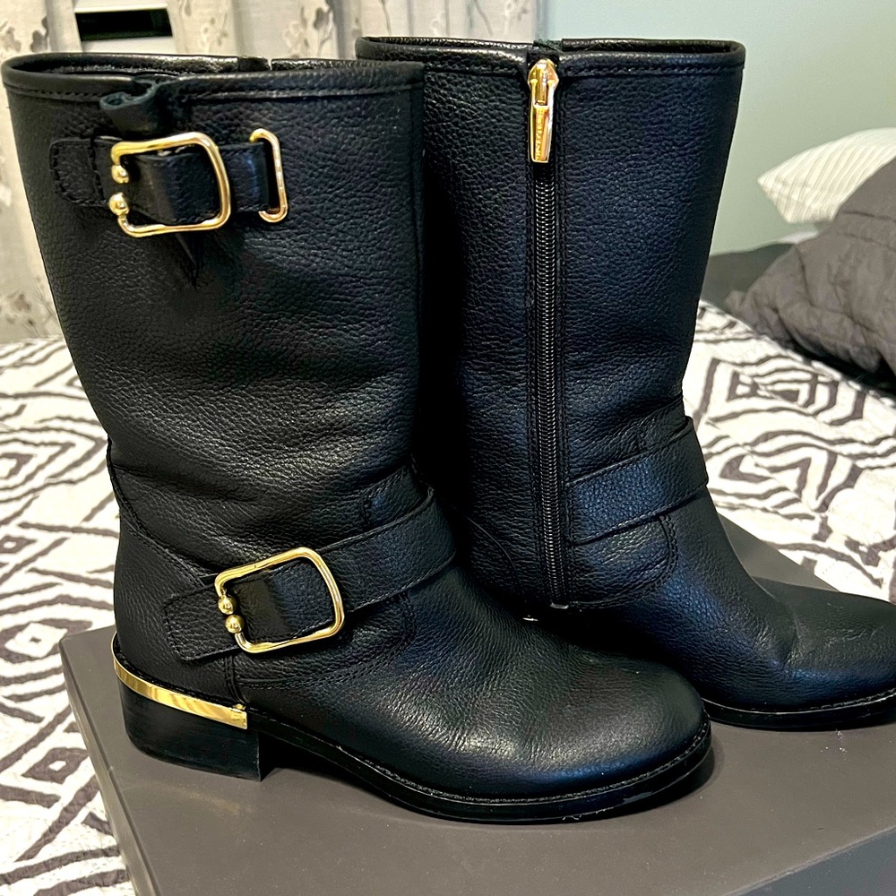 Vince Camuto Wantilla Leather Mid-Calf Boots